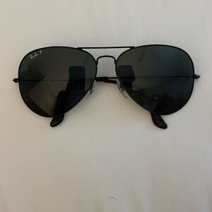 Ray-Ban RB3025 Aviator Large Black Metal Matte Black Aviator